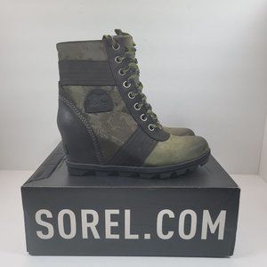 Sorel Lexie Wedge Women's Hiker Green Boots US Size 10 NWT